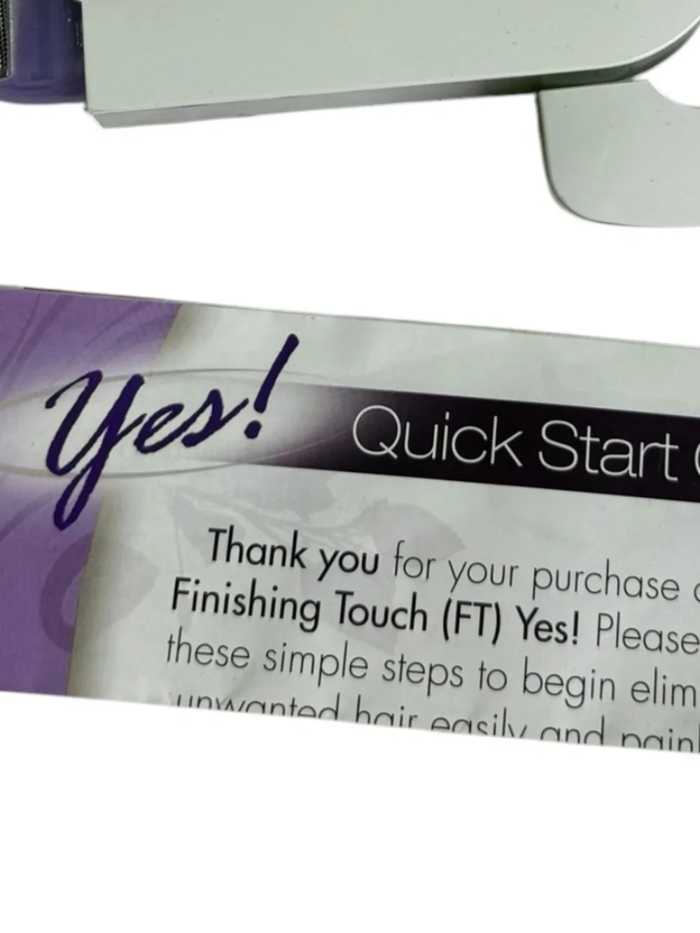Yes! Finishing Touch Electric Women's Hair Removal Razor